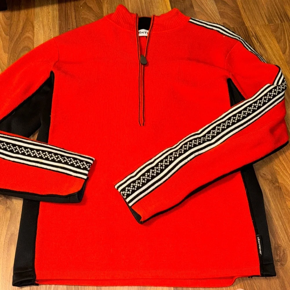 Obermeyer Red 1/4 Zip Ski Sweater - Size Medium - Picture 1 of 7